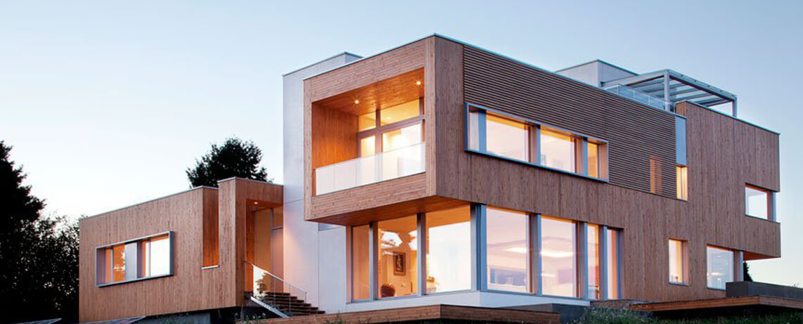 Contemporary passive construction window home