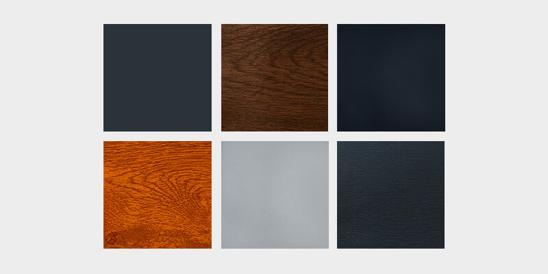 PVC Aluminum window color swatches