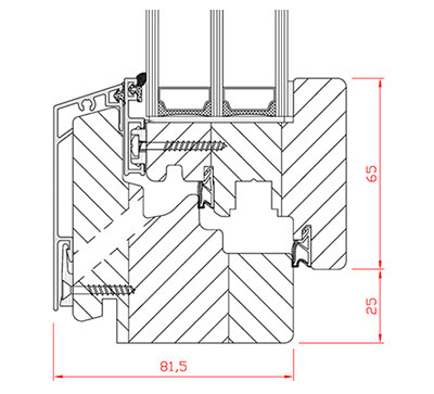 Synergic Timer Aluminum window drawing 2
